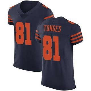 Elite Jake Tonges Men's Chicago Bears Alternate Vapor Untouchable Jersey - Navy Blue