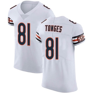 Elite Jake Tonges Men's Chicago Bears Vapor Untouchable Jersey - White