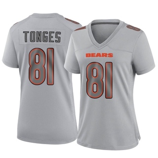 Game Jake Tonges Women's Chicago Bears Atmosphere Fashion Jersey - Gray