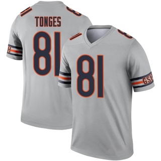 Legend Jake Tonges Youth Chicago Bears Inverted Silver Jersey