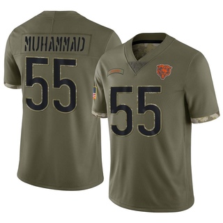 Limited Al-Quadin Muhammad Men's Chicago Bears 2022 Salute To Service Jersey - Olive