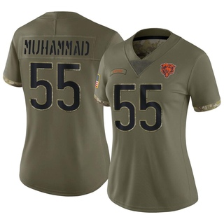 Limited Al-Quadin Muhammad Women's Chicago Bears 2022 Salute To Service Jersey - Olive
