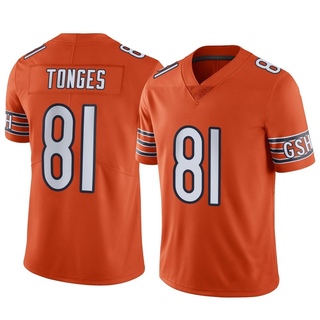 Limited Jake Tonges Men's Chicago Bears Alternate Vapor Jersey - Orange