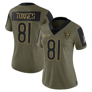 Limited Jake Tonges Women's Chicago Bears 2021 Salute To Service Jersey - Olive