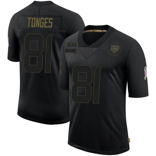 Limited Jake Tonges Youth Chicago Bears 2020 Salute To Service Jersey - Black
