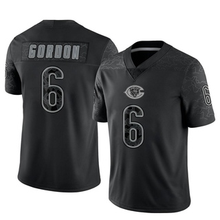 Limited Kyler Gordon Men's Chicago Bears Reflective Jersey - Black
