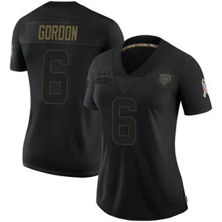 Limited Kyler Gordon Women's Chicago Bears 2020 Salute To Service Jersey - Black