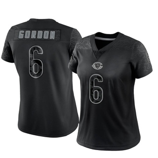 Limited Kyler Gordon Women's Chicago Bears Reflective Jersey - Black