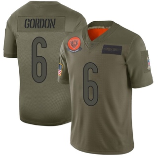 Limited Kyler Gordon Youth Chicago Bears 2019 Salute to Service Jersey - Camo