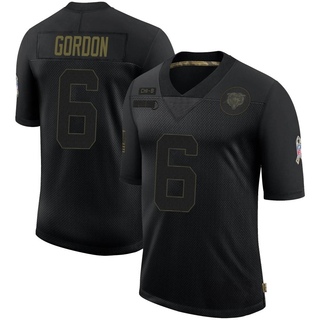 Limited Kyler Gordon Youth Chicago Bears 2020 Salute To Service Jersey - Black